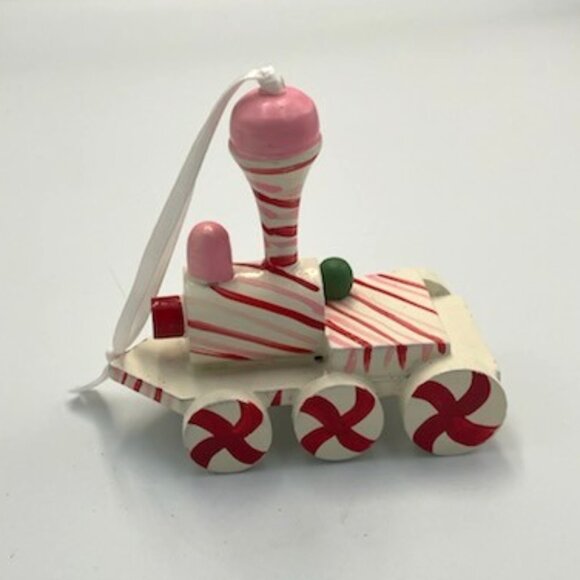 Vtg Wood Christmas Ornaments Hand Painted Santa Train Girl Doll Rocking Horse - Picture 6 of 9